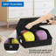 Ensemble de 2 casiers de rangement pour casquettes de baseball pouvant contenir jusqu'à 48 casquettes, organisateur de casiers pour casiers avec boîte en carton empilable, organisateur de casquettes de baseball anti-poussière avec 2 poignées pour le voyage à domicile (noir, paquet de 2)