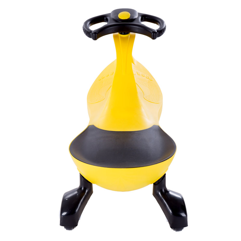 Pink and Black Plastic Wiggle Ride-On Car for Toddlers