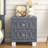 Grey Velvet Nightstand With 2 Drawers And Handles, Button- Bedside Storage For Bedroom, Base, 18.1" X 20" Dimensions Design Construction,-1315410760