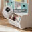 26"W Bookcase,Multi-Functional Organizer & Storage Cabinet