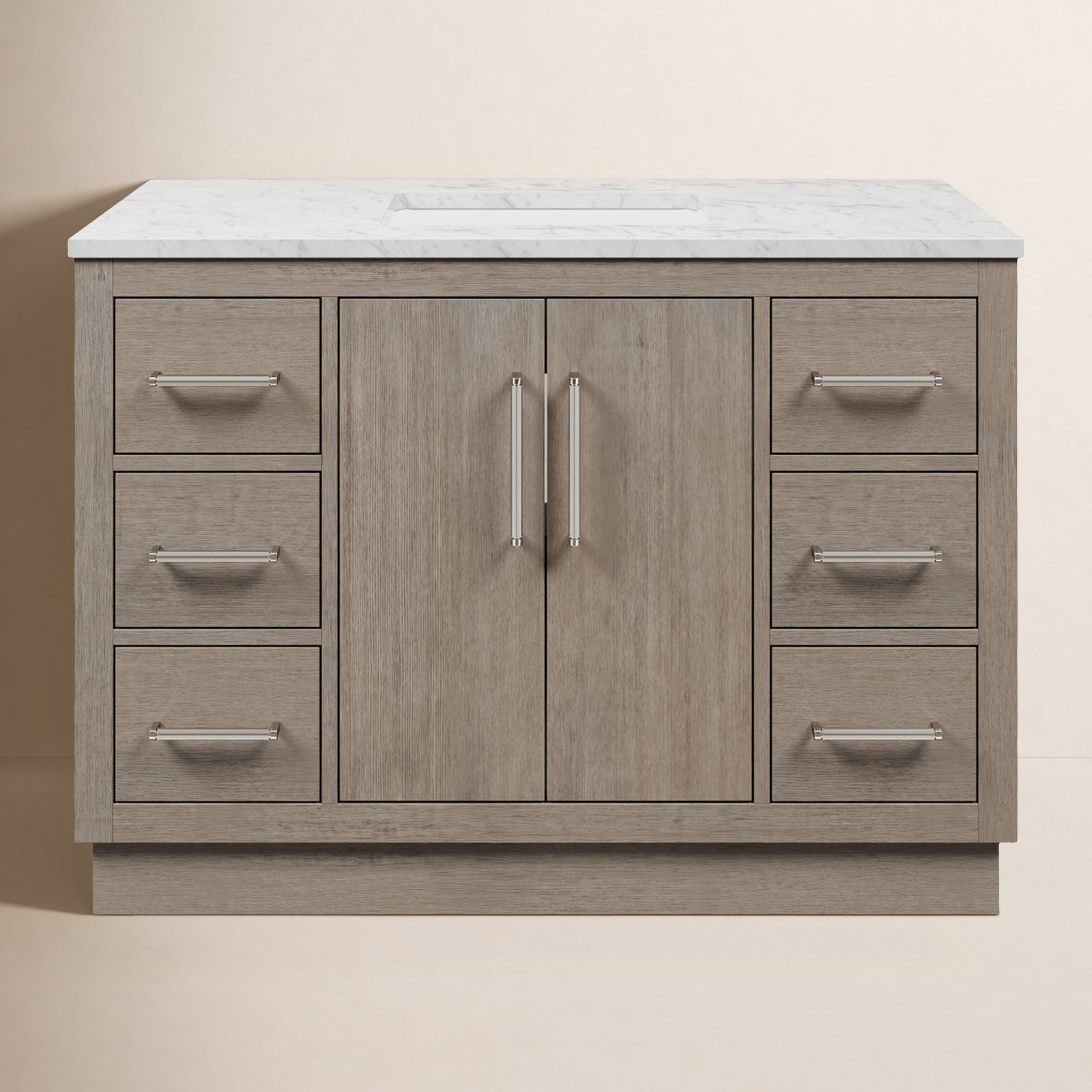 Kamila 48'' Single Bathroom Vanity, Chrome