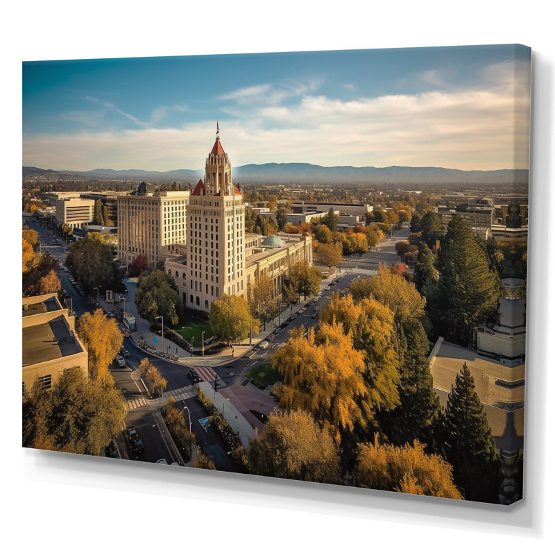 California Beauty Cityscape, impression sur toile, H 16 po x l 32 po x P 1 po, Toile tendue