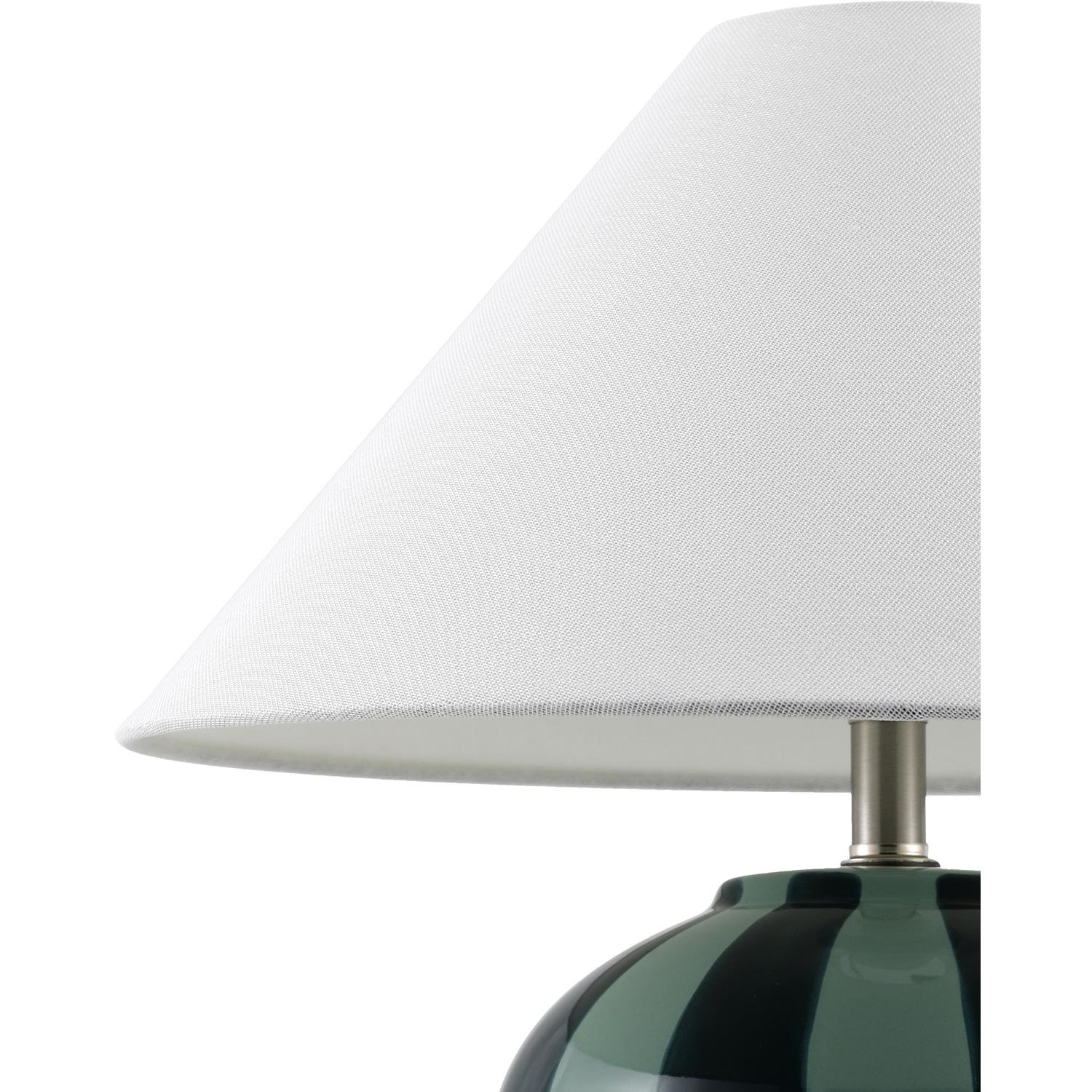 Ceramic Table Lamp, Dark Green/Black