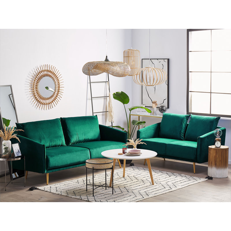 Christy 2 - Piece Velvet Living Room Set, Green