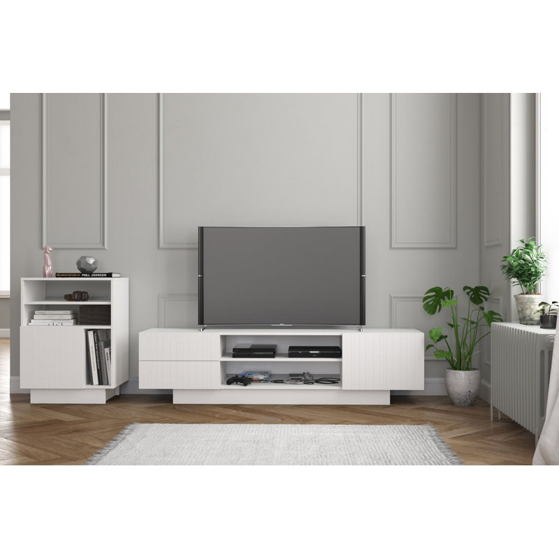 Iberia TV Stand for TVs up to 70, White