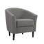 Upholstered Cotton Barrel Chair-677884240