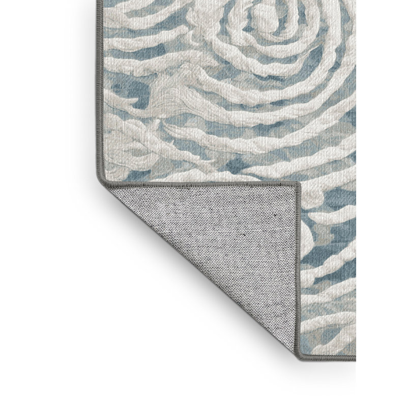 Machine Washable Gray Area Rug, Rectangle 8' x 12'