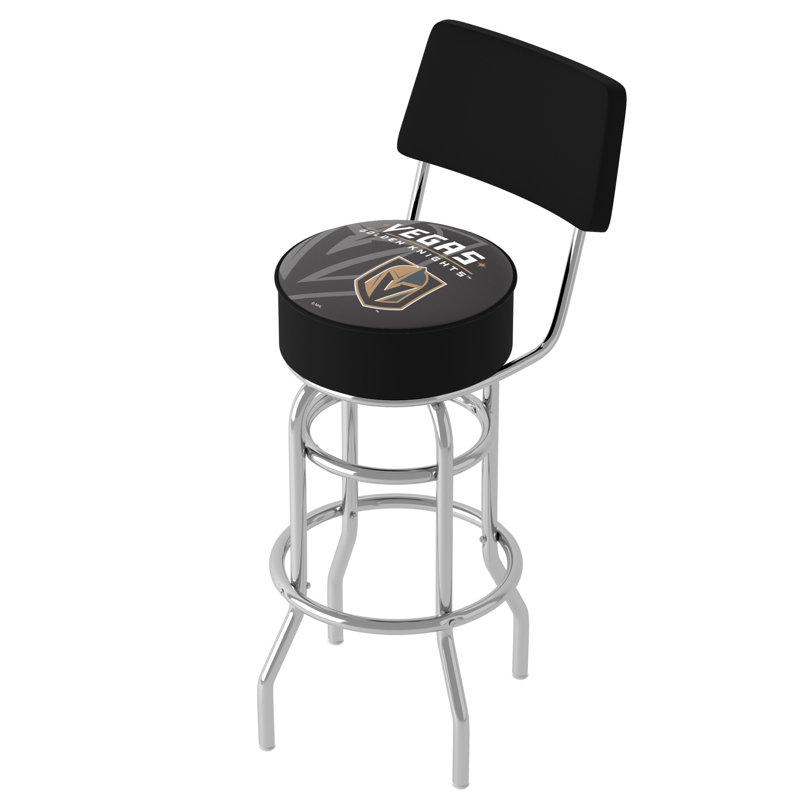 Swivel Upholstered Counter Stool with Metal Frame