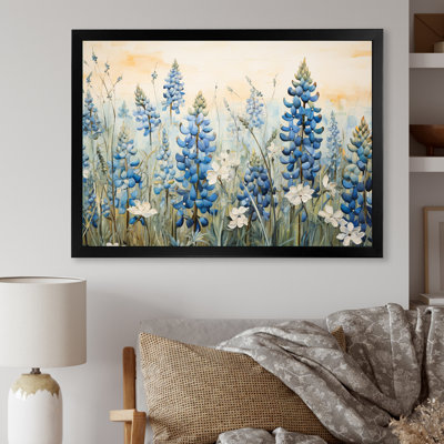 Bonnets bleus «Meadow Simplicity II» - décor mural bleu Bonnets FDP107195