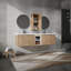 Ensemble de meuble-lavabo mural contemporain 72 po avec lavabo en résine et charnières à fermeture en douceur Fenwick