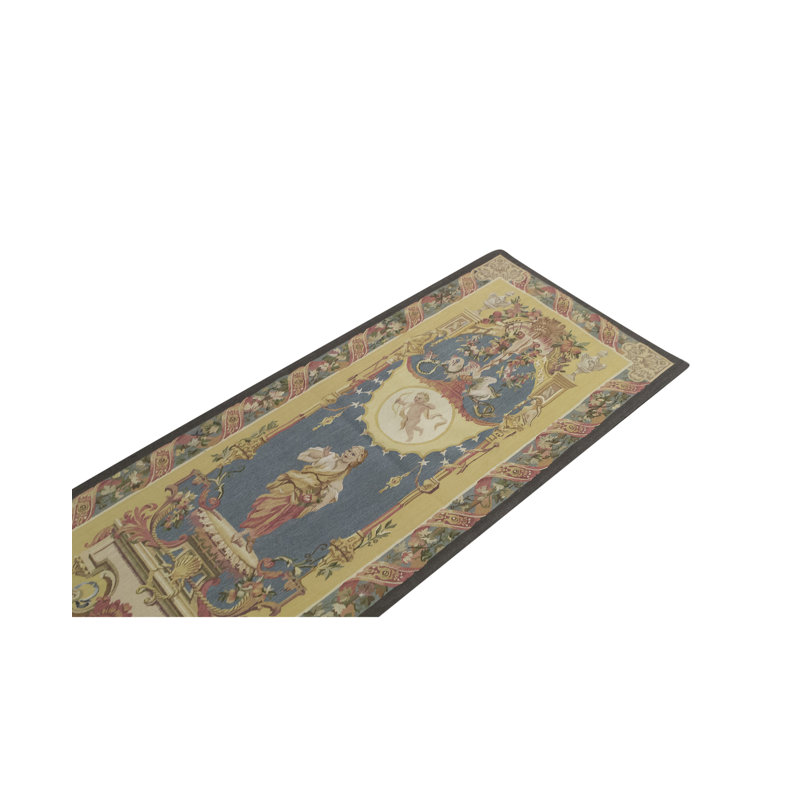 Hand-Knotted High-Quality Blue and Green Area Rug