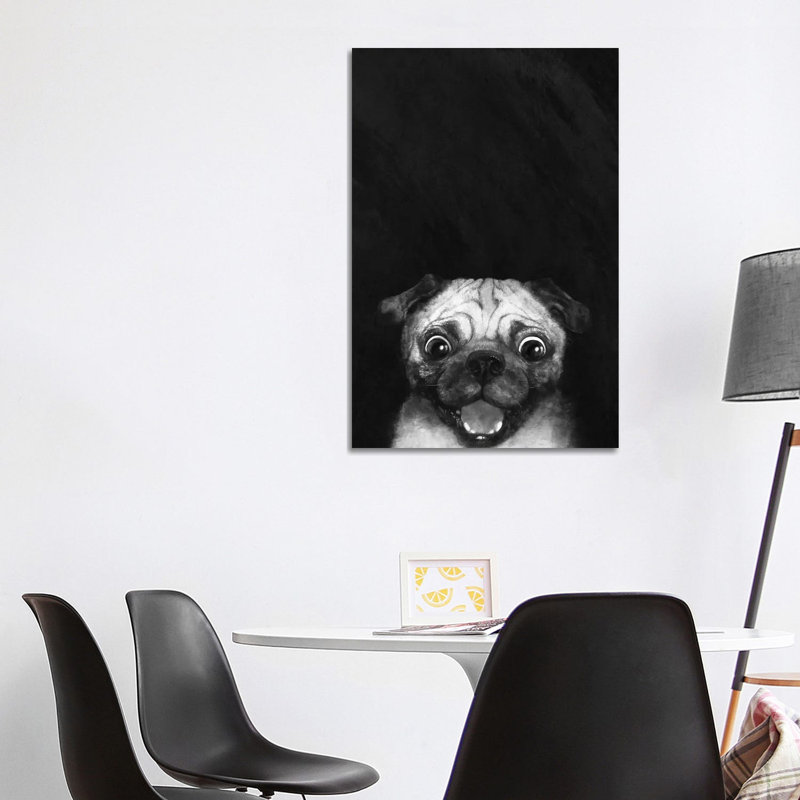 Snuggle Pug 1 Piece Wrapped Canvas Wall Art, 101.6 cm H x 66.04 cm W x 1.91 cm D