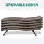 Chaise longue d'extérieur en osier 2 pièces