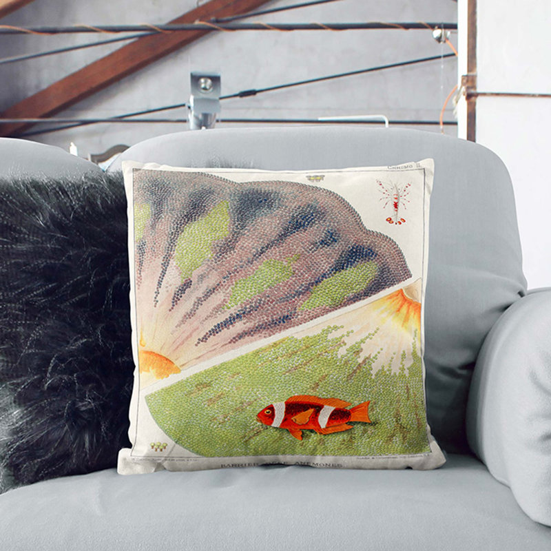 Floral Square Throw Cushion, 55cm H x 55cm W x 20cm D, Black