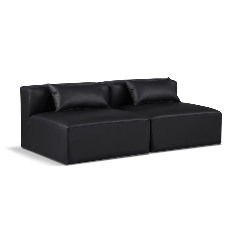 Canapé Houswerth, Cuir végétalien noir