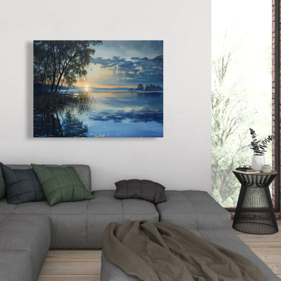 Marsh Blue Canvas Art for Home Decor | Stylish Wall Decor