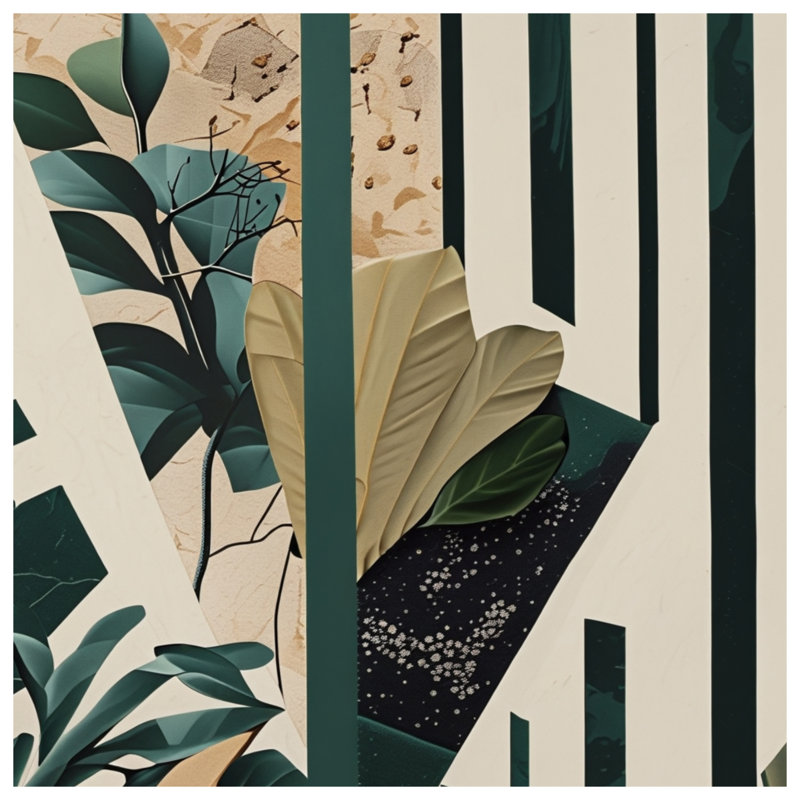 Couvertures à feuilles abstraites, 60in W x 80in H