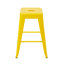 Tabouret à hauteur de comptoir 24 po, ensemble de 2 tabourets de bar en métal sans dossier, non empilable, amovible et facile à assembler, conception peu encombrante pour îlot de cuisine / bar / café / salle à manger (jaune)-130941223-130941230