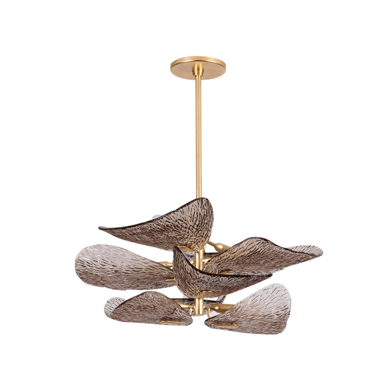 Cardiff Semi Flush in Vintage Gold Leaf