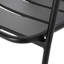 Chaise de patio en fer noir mat, cour et espace améliorant, H 25,43 po x P 24,59 po, chaise de 13,39 lb Hauteur,