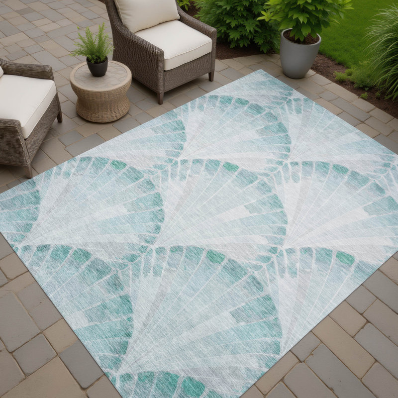 Machine Washable Indoor/Outdoor Chantille ACN2401 Coastal Rug, Rectangle 5' x 7'6"
