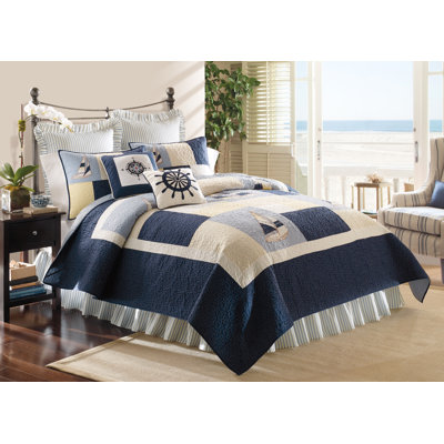 Courtepointe en coton percale Sailing
