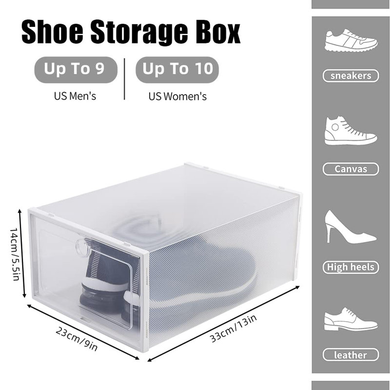 12 Pair Stackable Shoe Storage Box