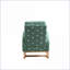 Chaise berçante pour chambre de bébé, chaise berçante moderne Mid-Century l 26,8 po avec poche latérale, Boucle verte | Boucle | Mousse