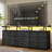 Tv Stand With 9 Drawers And Charging Station, 63" Extra Long Tv Stand For Tvs Up To 75" With Led Light-1802965589