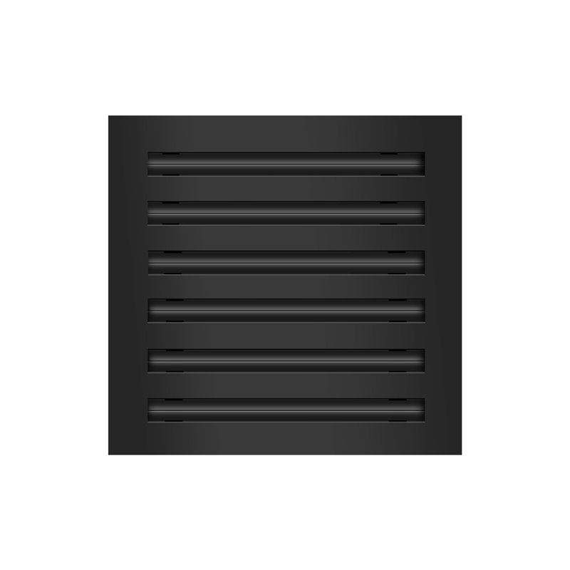 BUILDMART - 12x12 Black Modern AC Vent Cover - Standard Linear Slot Diffuser - Register Grille