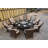 Pomos 8 - Person Wicker Patio Dining Set with Round Table , Cushions Included