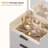 Compact Vanity Desk With Flip-up Led Mirror, Glass Drawer, And Hidden Stool Storage-54536241