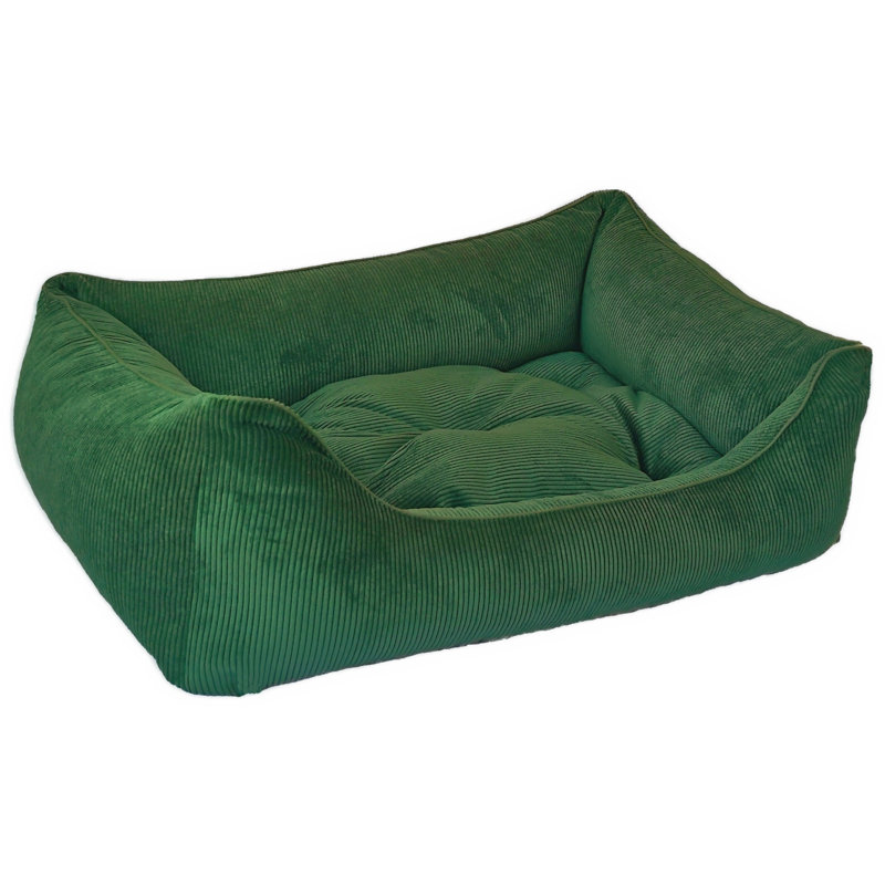 Orthopedic Polyester Pet Bed, Large (90cm W x 60cm D x 30cm H), Green