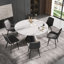 Table de salle à manger ronde en pierre pour salon moderne, maison-289701611-289701608