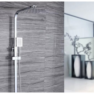 Ensemble de douche thermostatique et robinet de salle de bain en laiton noir Cross-border