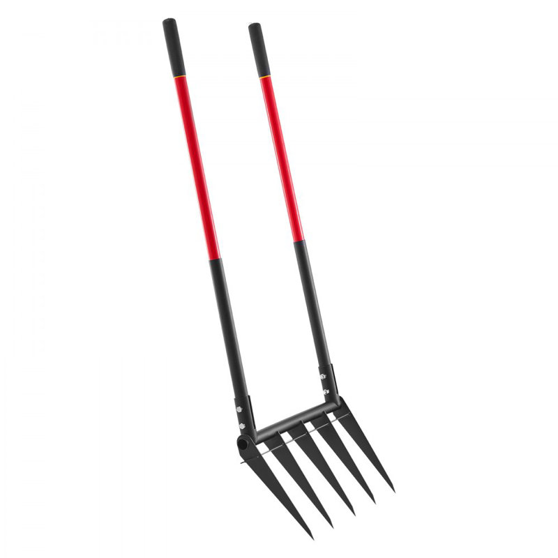 Fourchette à fourche en U robuste à 5 dents pour outils de jardinage