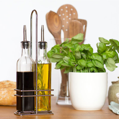 Glass Oil & Vinegar Cruet Set