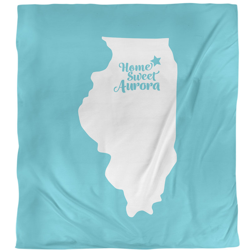 Housse de couette simple aurora Illinois, Housse de couette pour grand lit, Bleu sarcelle, Microfibre