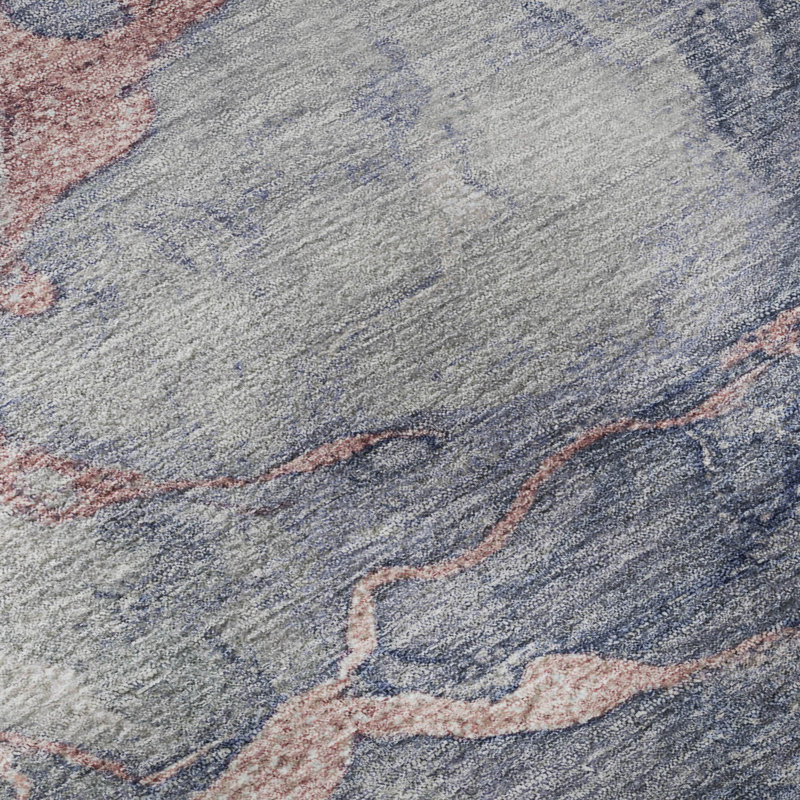 Premium Machine Washable Mayfield Abstract Rug, 3' x 5', Blush
