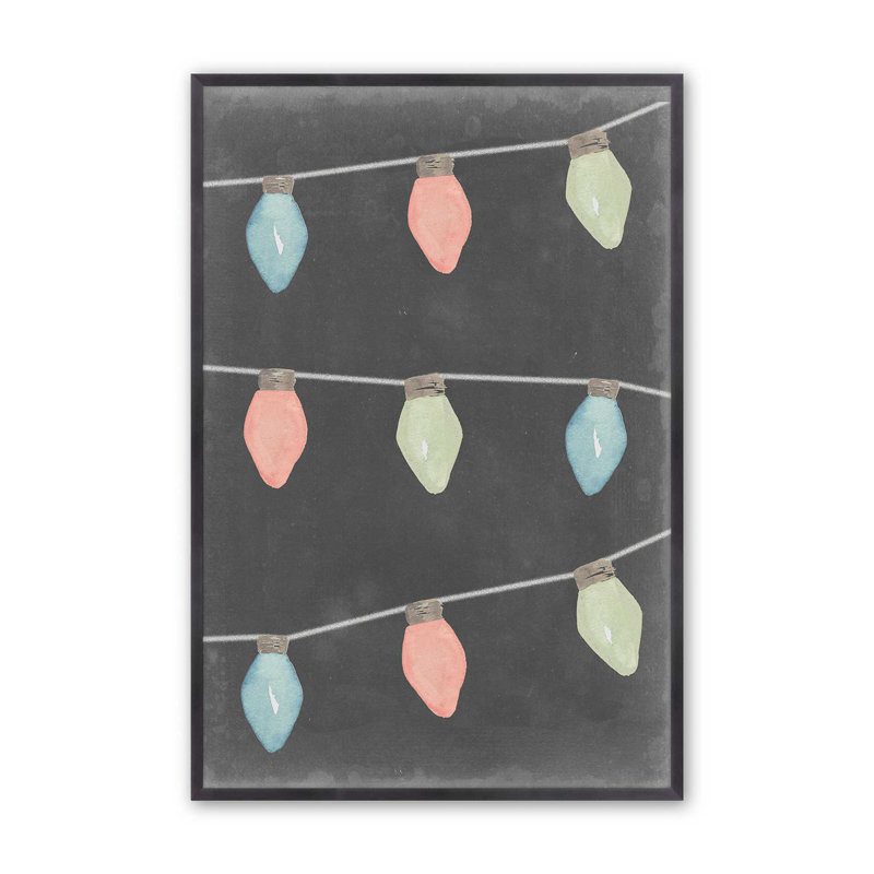 Cozy Christmas Glow Print dans un cadre, Cadre en zinc patiné, H 15,25 po x l 12,25 po