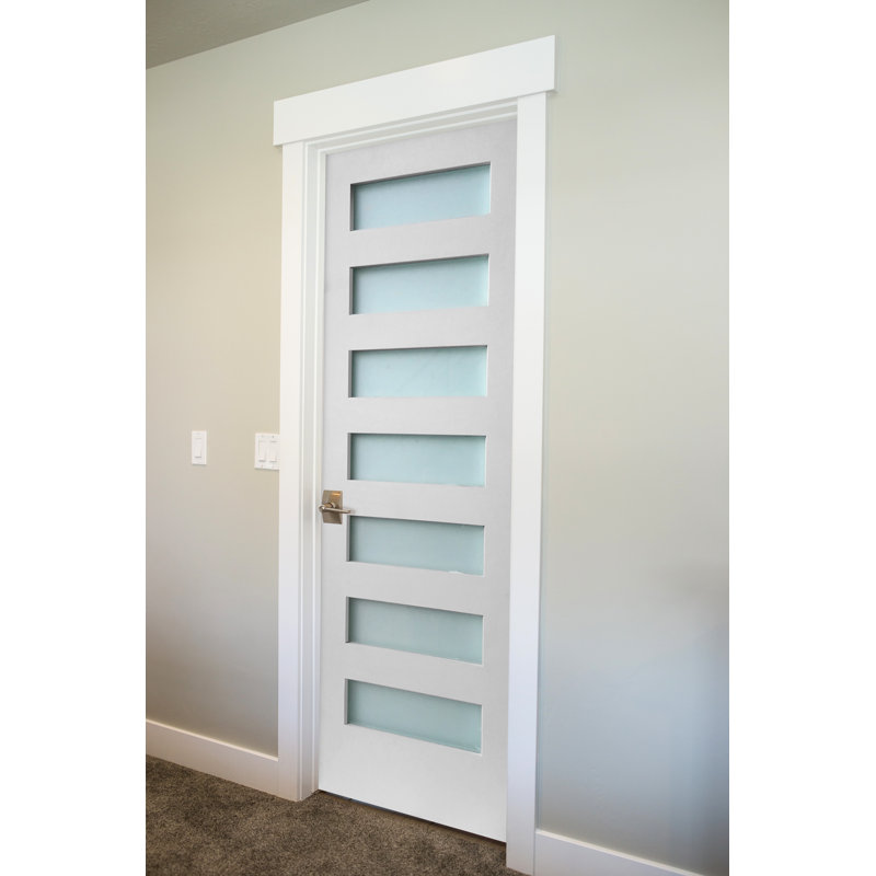Porte standard en verre satiné, 28 po x 80 po, Gauche