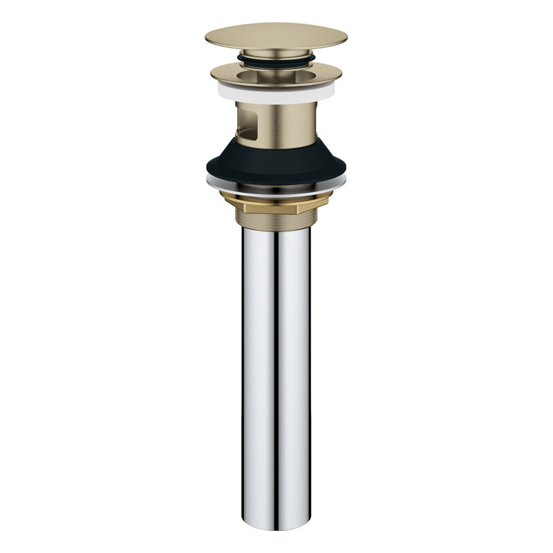 Universal Pop-Up Bathroom Sink Drain with Overflow, Brushed Nickel InfinityFinish™