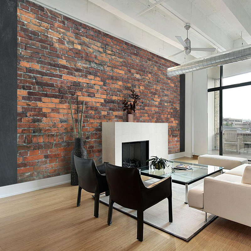 Danaiya Brick Wall Mural, 110" L x 157" W