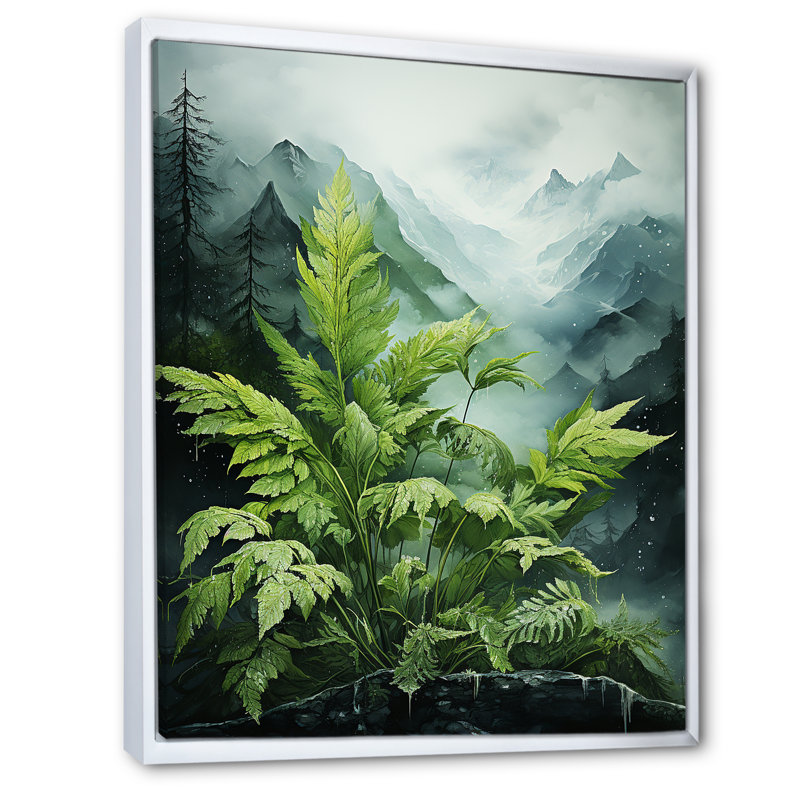 Ferm Adventure in Chinese Mountain sur toile, Cadre flottant blanc, H 20 po x l 12 po x P 1 po