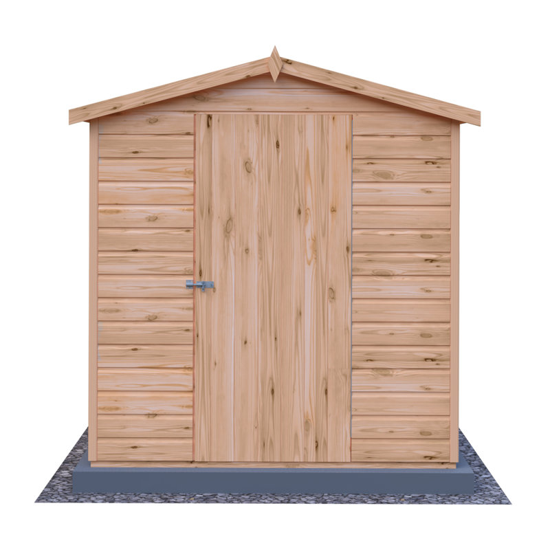 Lewis 6 Ft. W x 8 Ft. D Shiplap Apex Wooden Shed, No