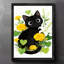 Reproduction d'art encadré noir rétro-2142176856