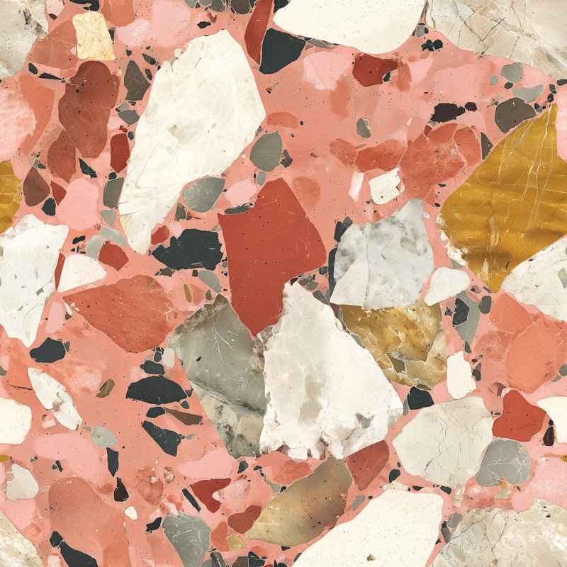 Abstract Pattern Wallpaper Terrazzo Pattern Removable Marble Texture Wall Double Roll, Peel and Stick