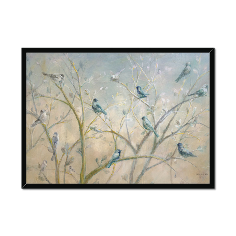 Spring Gathering - Painting, Black Framed Paper Print, 34cm H x 50cm W