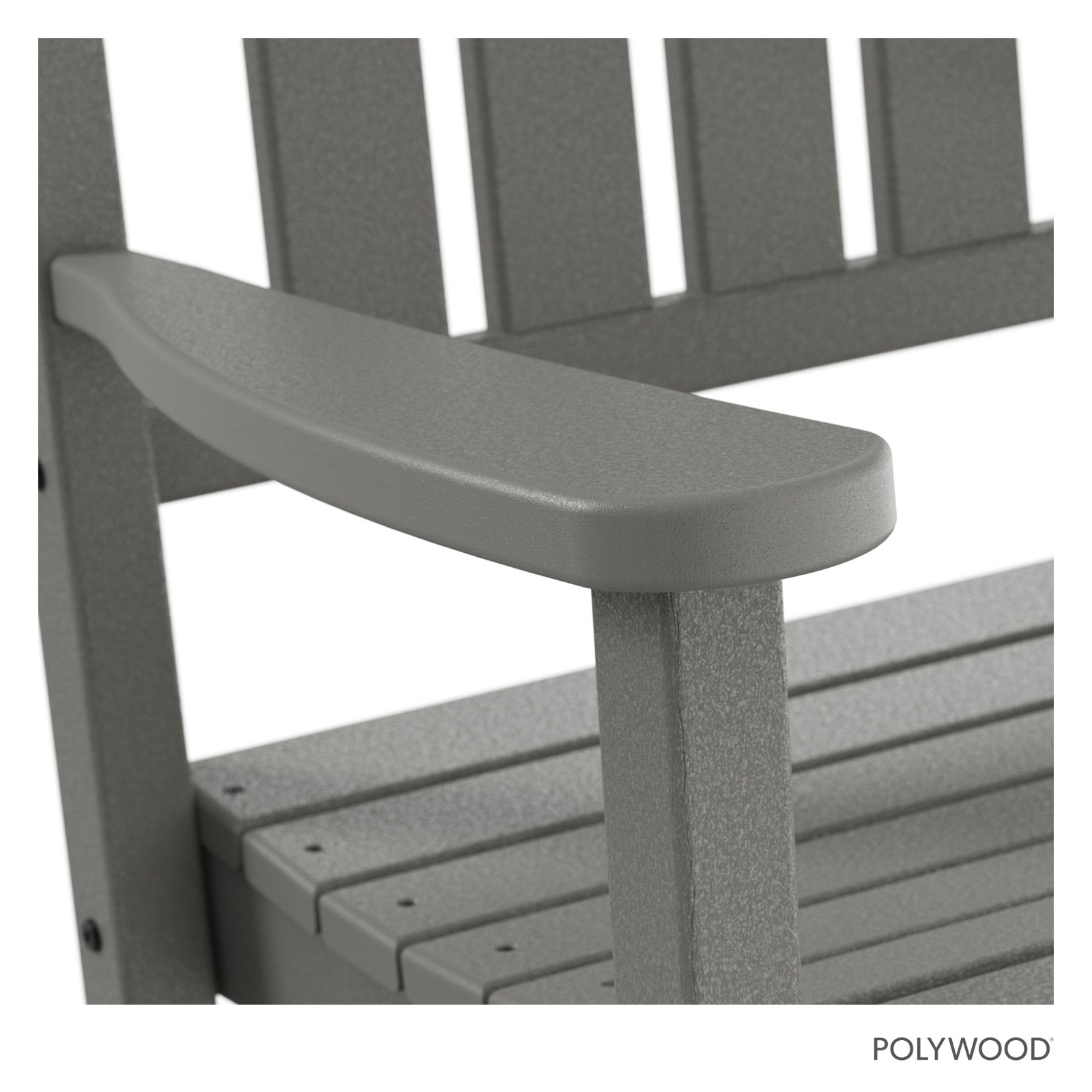 POLYWOOD® Rocker Patio Rocking Chair, Slate Gray