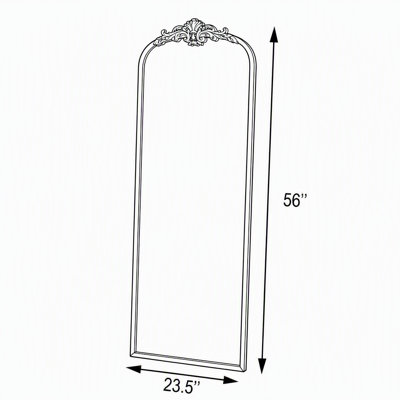 Brass Gold Arched Full-Length Mirror